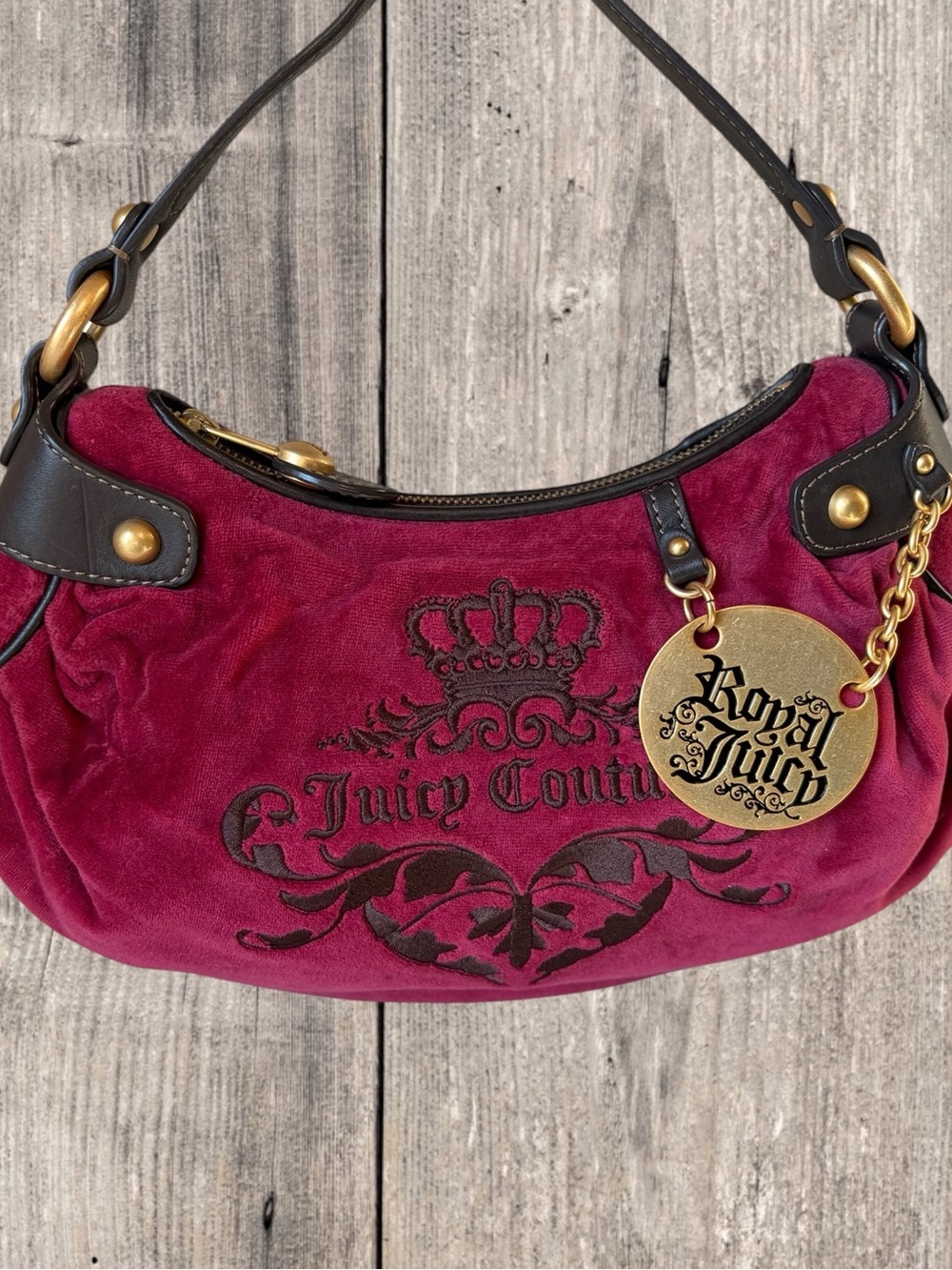 ✨ VINTAGE JUICY COUTURE VELOUR HOBO SHOULDER BAG ✨